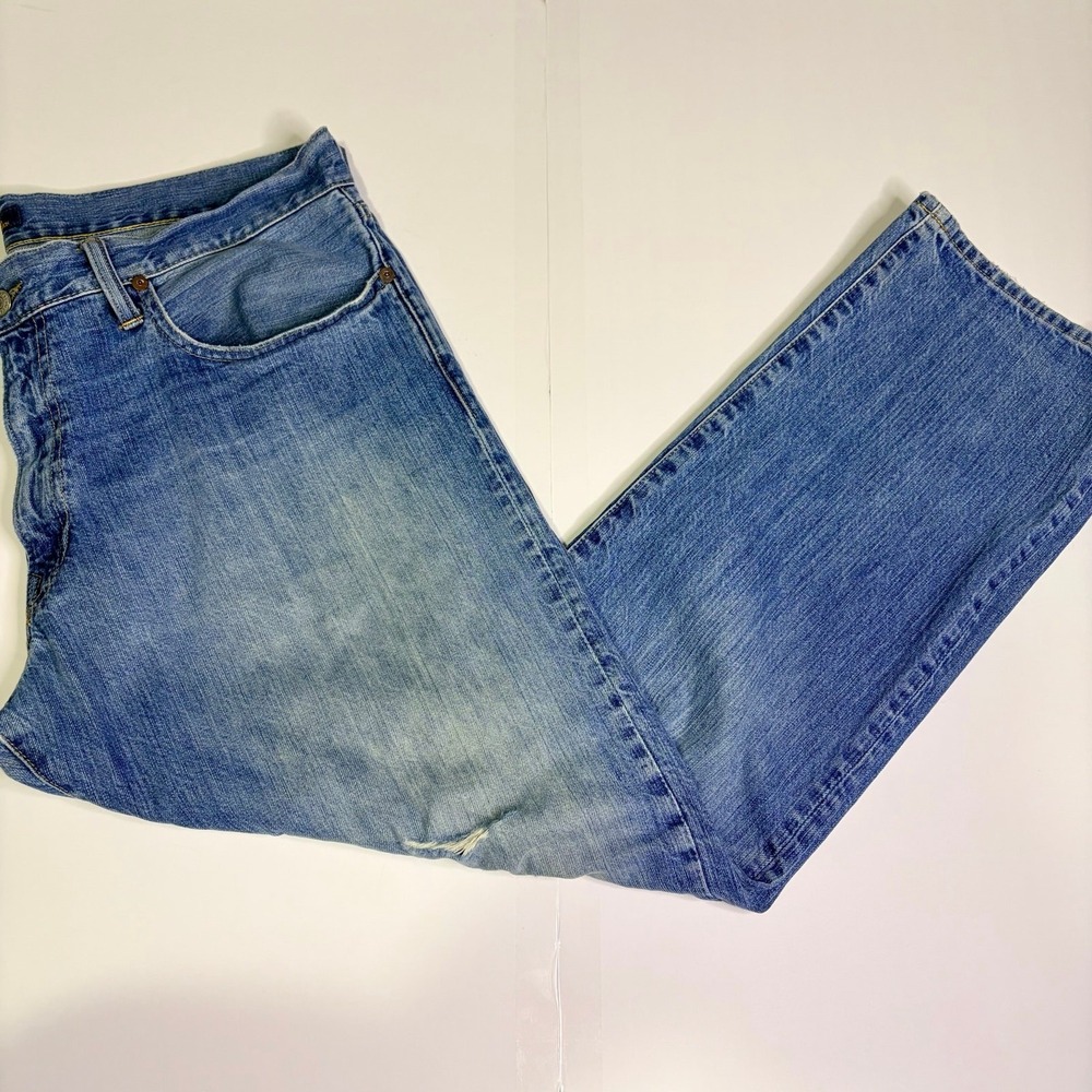 Polo Ralph Lauren Jeans Straight Leg Blue Distressed Denim 35x30 - Picture 5 of 5